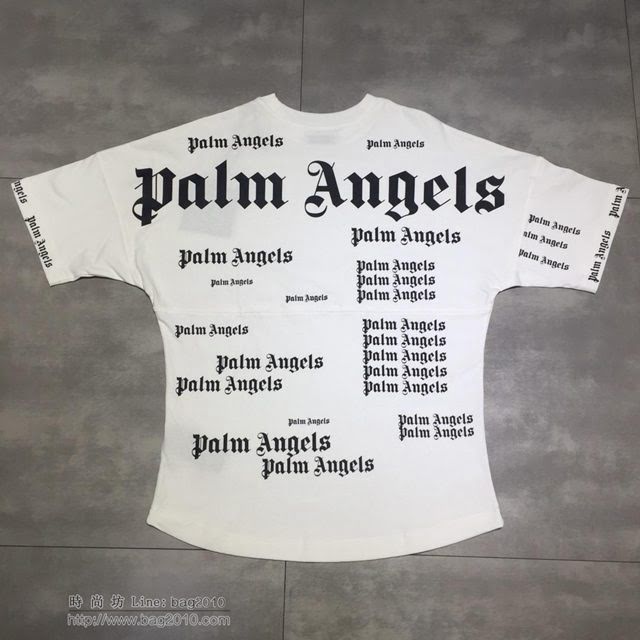 Palm Angels短袖衣 19春夏新款 白色字母印花 男款T恤  tzy1763